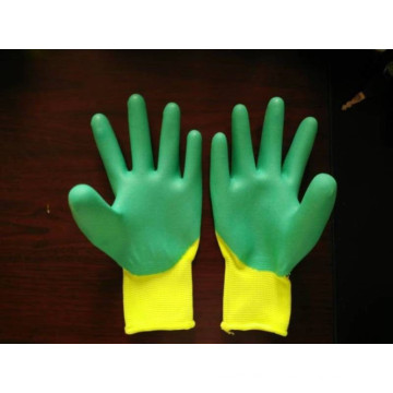 13G Polyester mit Latex 3/4 Schaum beschichtete Arbeitsschutzhandschuhe